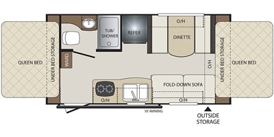 2020 Keystone Bullet Crossfire 1650EX floorplan