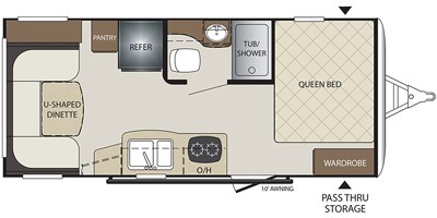 2020 Keystone Bullet Crossfire 1900RD floorplan