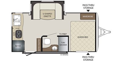 2020 Keystone Bullet Crossfire 1750RK floorplan