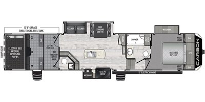 2020 Keystone Carbon 417 floorplan