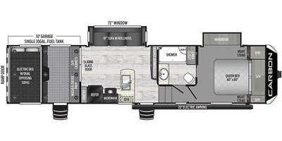 2020 Keystone Carbon 337 floorplan