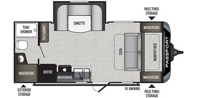 2020 Keystone Passport SL Series (East) 199ML floorplan