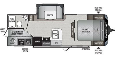 2020 Keystone Passport SL Series (West) 239MLWE floorplan