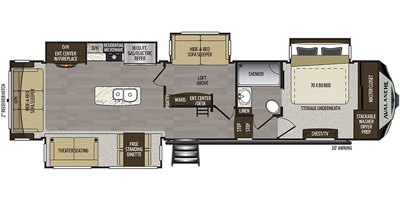 2020 Keystone Avalanche 365MB floorplan