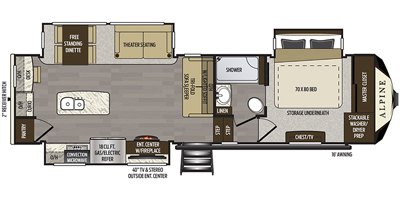 2020 Keystone Alpine 3320MK floorplan