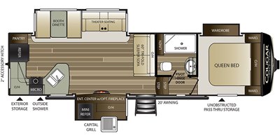 2020 Keystone Cougar Half-Ton (All Regions) 29RKS floorplan