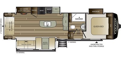 2020 Keystone Cougar Half-Ton (All Regions) 30RLS floorplan