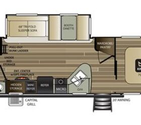 2020 Keystone Cougar Half-Ton (East) 29BHS floorplan