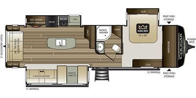 2020 Keystone Cougar Half-Ton (All Regions) 32RLI floorplan