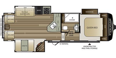 2020 Keystone Cougar Half-Ton (East) 28SGS floorplan