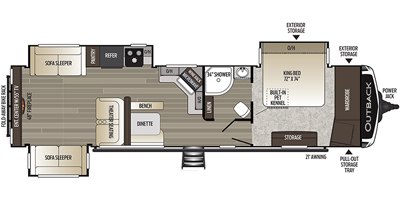 2020 Keystone Outback 341RD floorplan