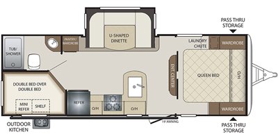 2020 Keystone Bullet (West) 243BHSWE floorplan