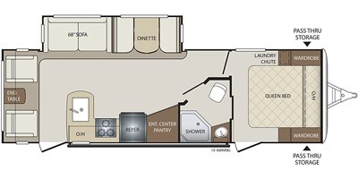 2020 Keystone Bullet (East) 269RLS floorplan