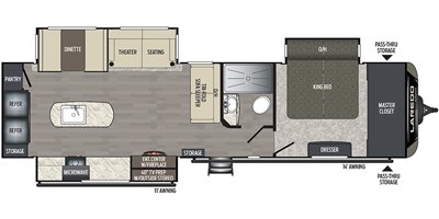 2020 Keystone Laredo 335MK floorplan