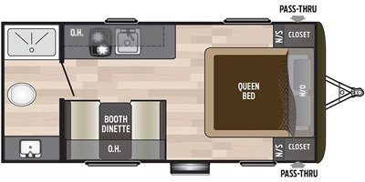 2020 Keystone Hideout LHS (All Regions) 178LHS floorplan