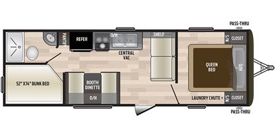 2020 Keystone Hideout LHS (East) 262LHS floorplan