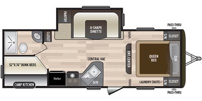 2020 Keystone Hideout LHS (East) 242LHS floorplan