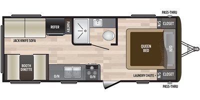 2020 Keystone Hideout LHS (East) 202LHS floorplan