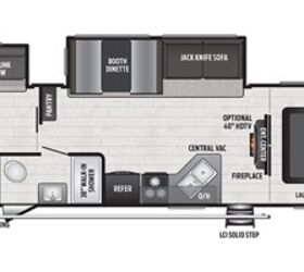 2020 Keystone Hideout LHS (East) 318LHS floorplan
