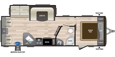 2020 Keystone Hideout (West) 26RLSWE floorplan