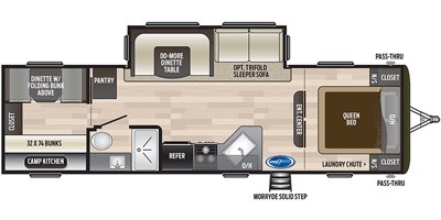 2020 Keystone Hideout (East) 29BKS floorplan