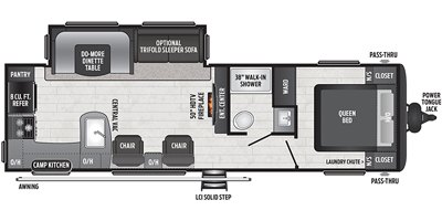 2020 Keystone Hideout (East) 28RKS floorplan