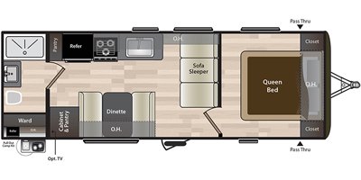 2020 Keystone Hideout (West) 22RBWE floorplan