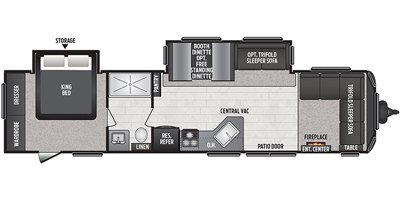 2020 Keystone Hideout (All Regions) 38FDDS floorplan