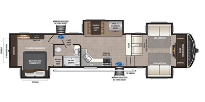 2020 Keystone Montana High Country 375FL floorplan