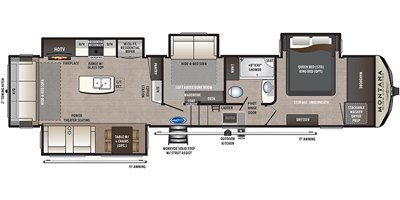 2020 Keystone Montana High Country 385BR floorplan