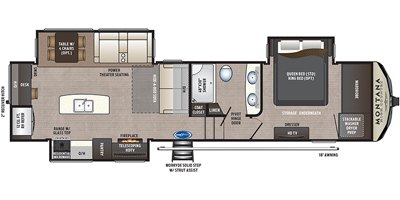 2020 Keystone Montana High Country 320MK floorplan