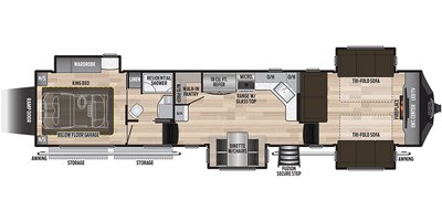 2020 Keystone Fuzion 410 floorplan