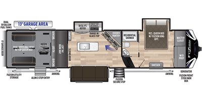 2020 Keystone Fuzion 357 floorplan