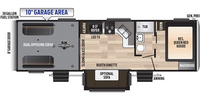 2020 Keystone Impact Vapor Lite 28V floorplan