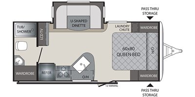 2020 Keystone Premier 19FBPR floorplan