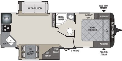 2020 Keystone Premier 24RKPR floorplan