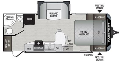 2020 Keystone Passport Grand Touring (East) 2210RB GT floorplan