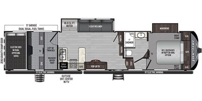 2020 Keystone Raptor 351 floorplan