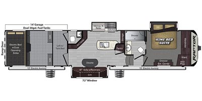 2020 Keystone Raptor 398TS floorplan