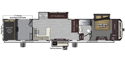 2020 Keystone Raptor 421CK floorplan