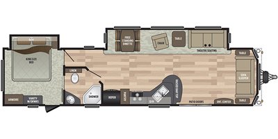 2020 Keystone Residence 40FDEN floorplan