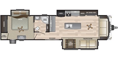 2020 Keystone Retreat 391MKTS floorplan