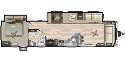 2020 Keystone Retreat 391FDEN floorplan