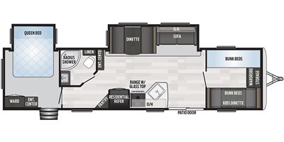 2020 Keystone Springdale (East) 38BH floorplan
