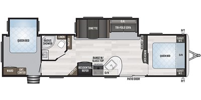 2020 Keystone Springdale (East) 38FQ floorplan