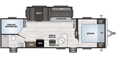 2020 Keystone Springdale (East) 282BH floorplan