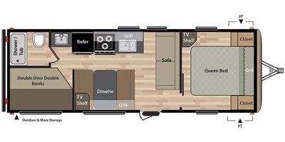 2020 Keystone Springdale (West) 260TBWE floorplan