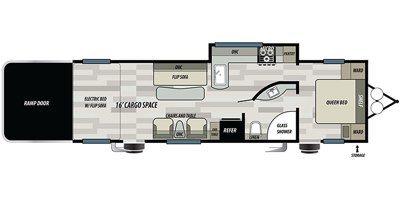 2020 Forest River Sandstorm 293G SLR floorplan