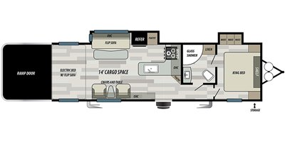 2020 Forest River Stealth FK3114G floorplan