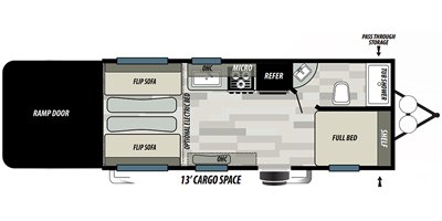 2020 Forest River Stealth SS1814 floorplan